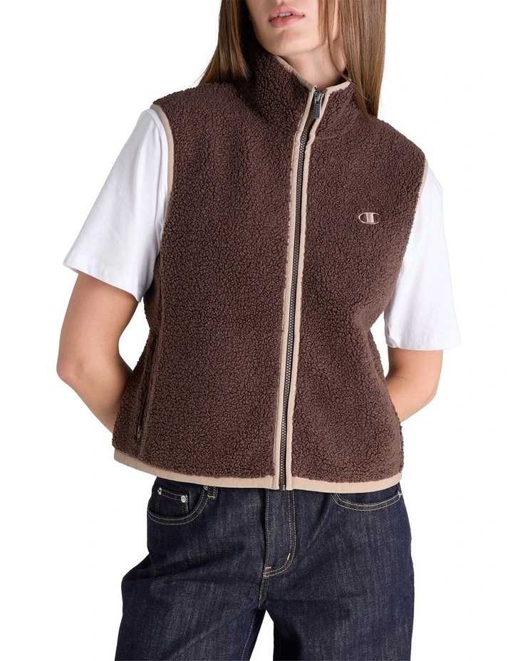 Sherpa Vest in Brown image 1