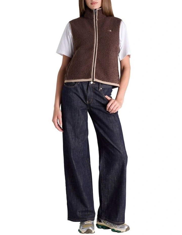 Sherpa Vest in Brown image 4