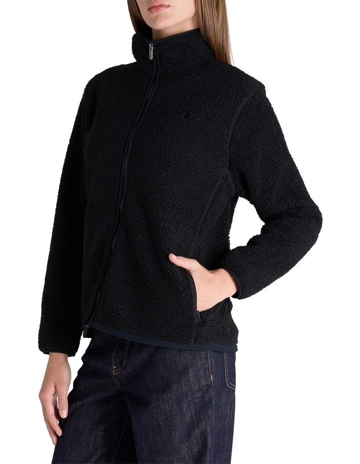 Sherpa Jacket in Black image 3