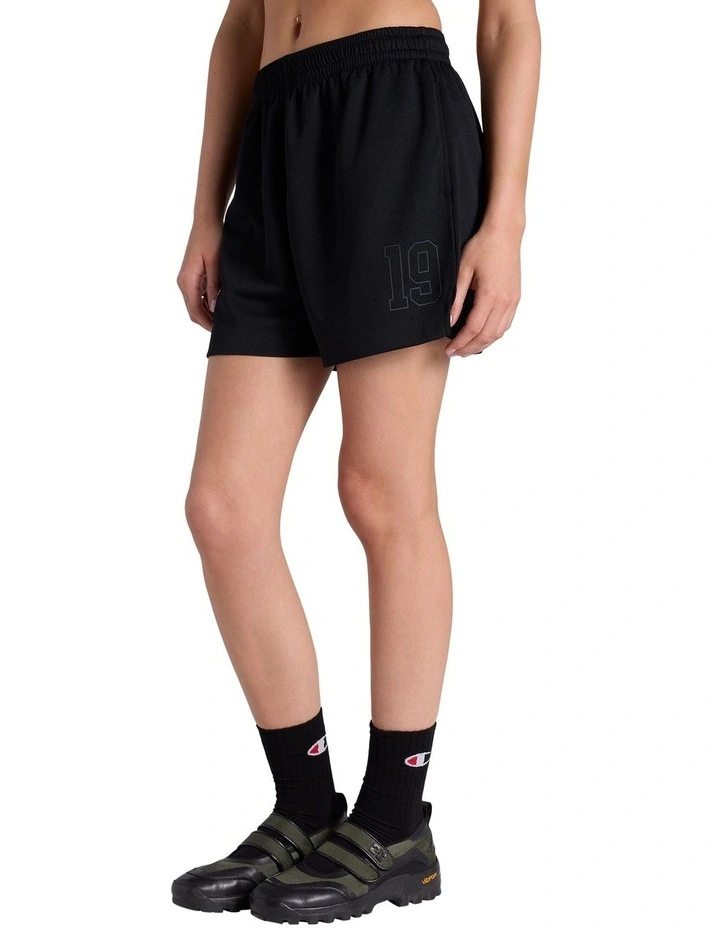 Mesh Sport Shorts in Black image 3