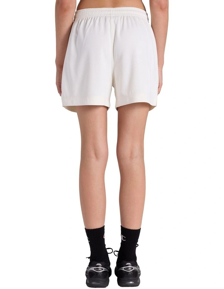 Mesh Sports Short in Ivory White image 2