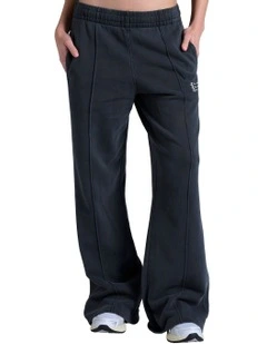Rochester Vintage Wash Wide Leg Jogger in Black