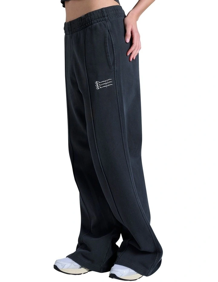 Rochester Vintage Wash Wide Leg Jogger in Black image 3