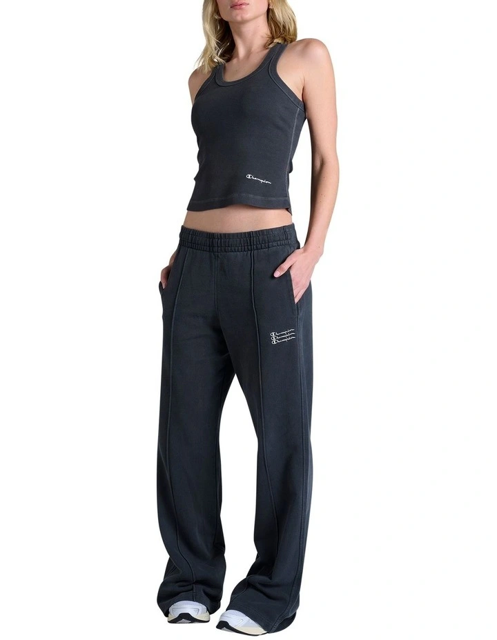 Rochester Vintage Wash Wide Leg Jogger in Black image 4