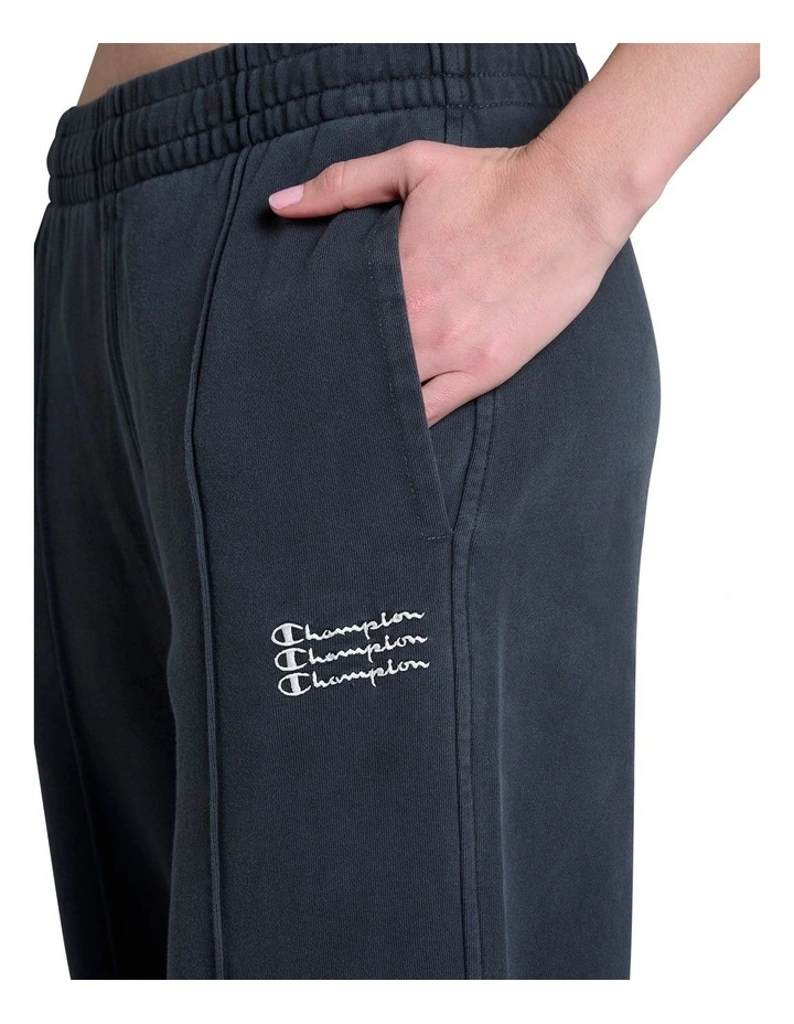 Rochester Vintage Wash Wide Leg Jogger in Black image 5