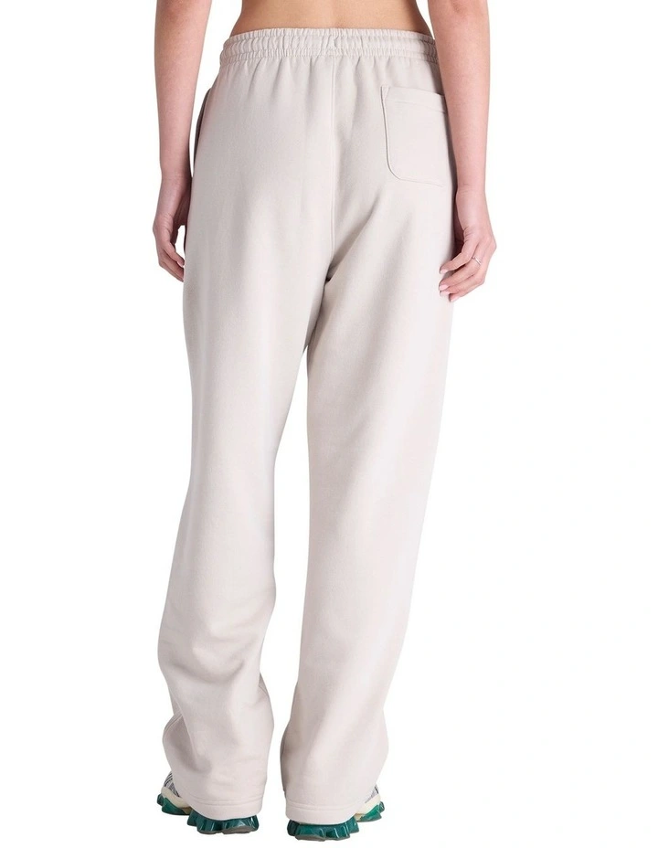 Tonal Straight Leg Trackpants in Cream image 2