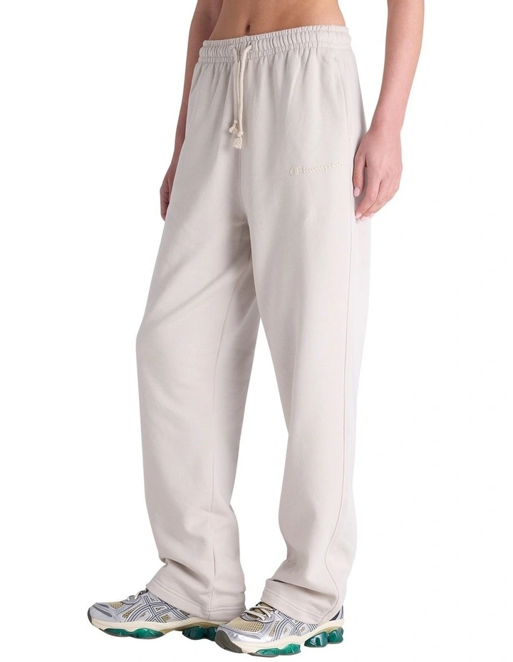 Tonal Straight Leg Trackpants in Cream image 3