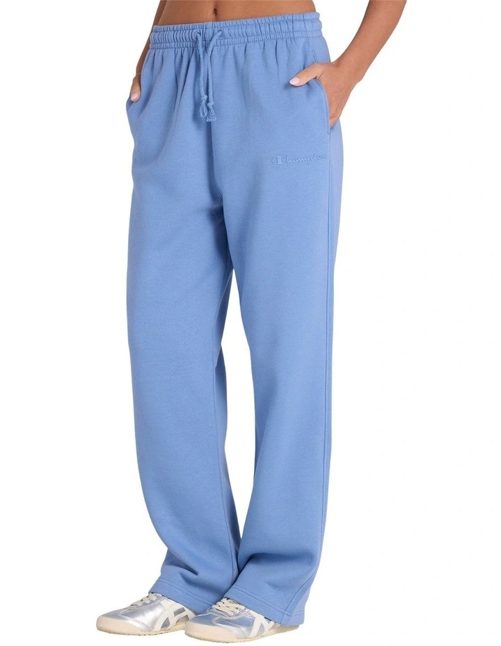 Tonal Straight Leg Trackpants in Blue image 1