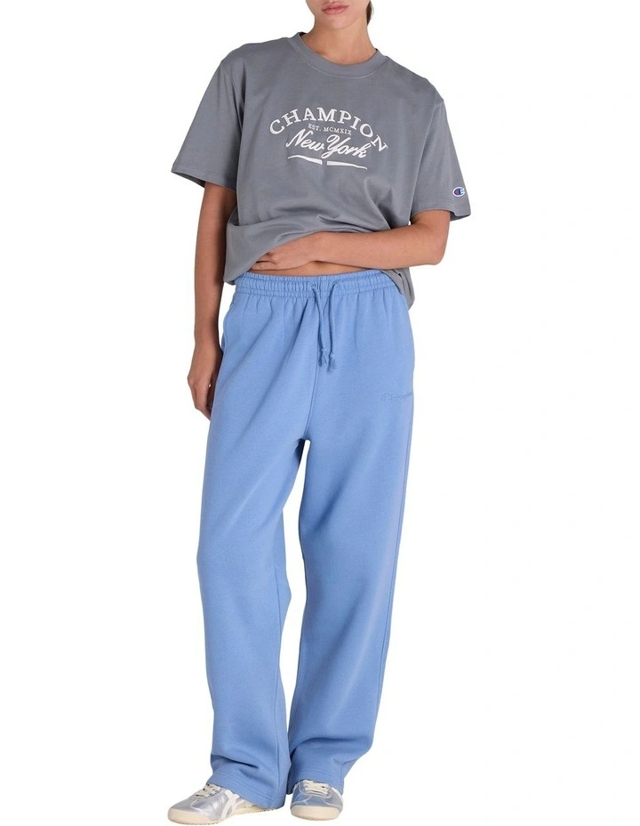 Tonal Straight Leg Trackpants in Blue image 4