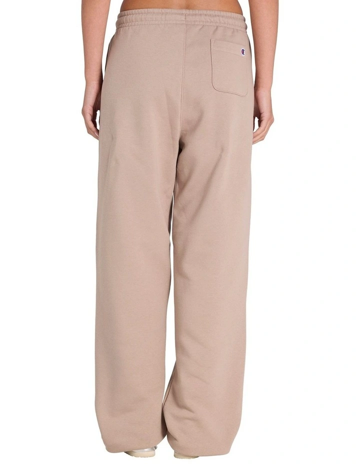 Varsity Straight Leg Trackpant in Beige image 2