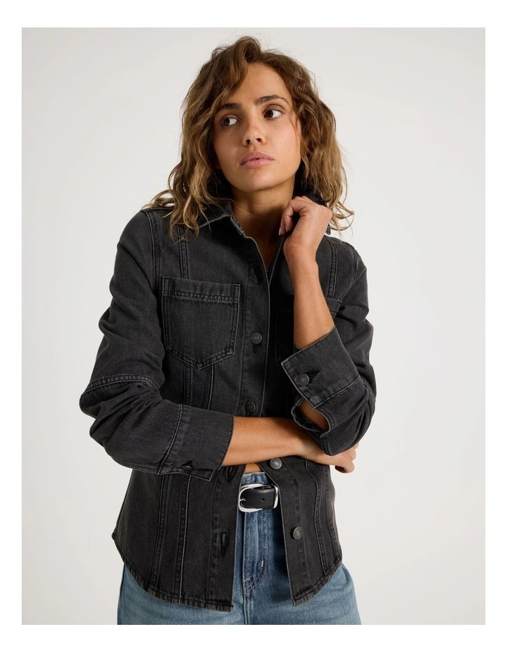 Shaped Shirt in Black image 4