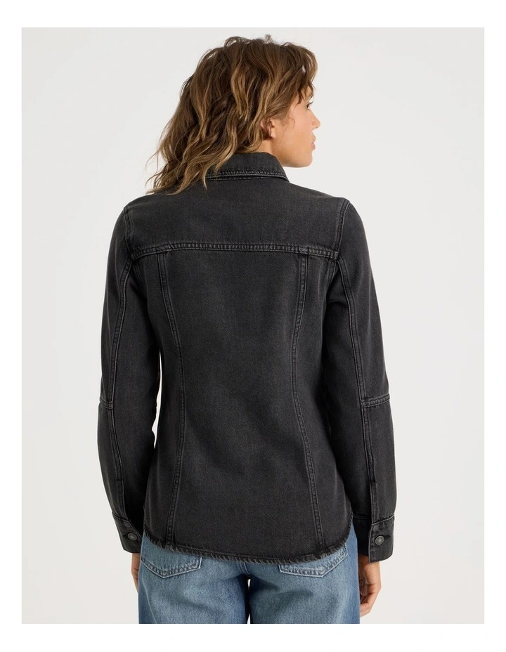 Shaped Shirt in Black image 5