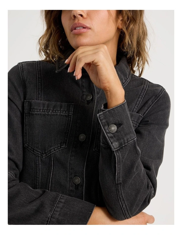 Shaped Shirt in Black image 6