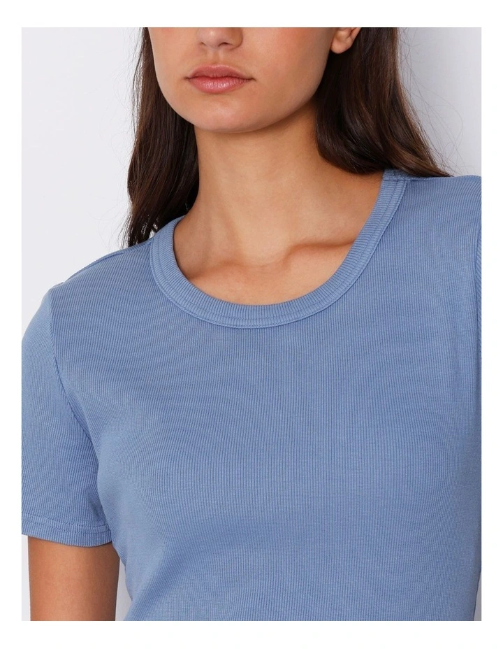 Organic Blend Washed Short Sleeve Tee in Infinity Blue image 7