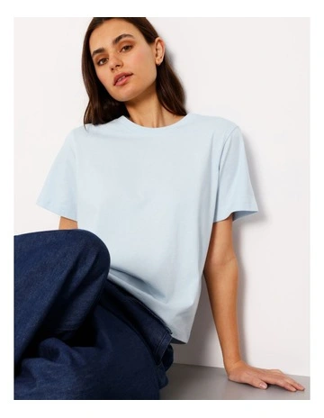 Relaxed Crew Neck Tee in Ice Water