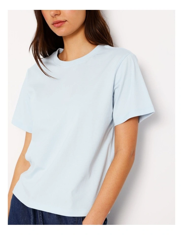 Relaxed Crew Neck Tee in Ice Water image 2