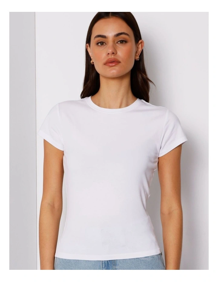 Soft Baby Tee in White image 3