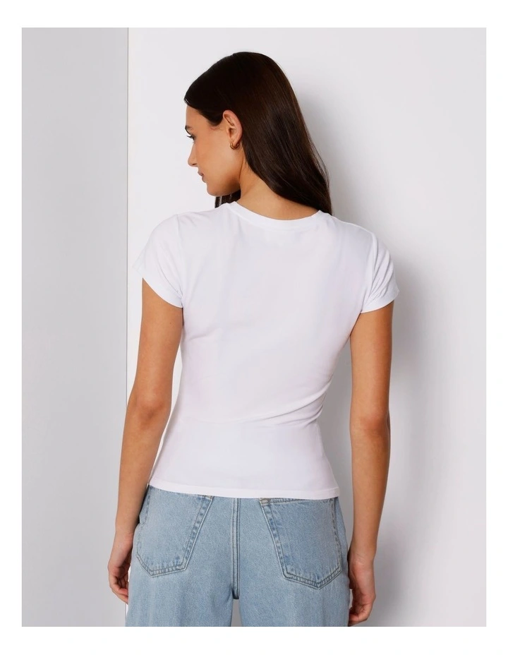 Soft Baby Tee in White image 4