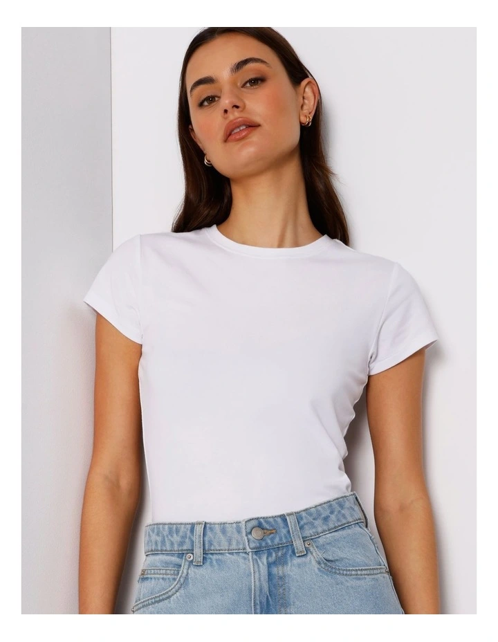 Soft Baby Tee in White image 6