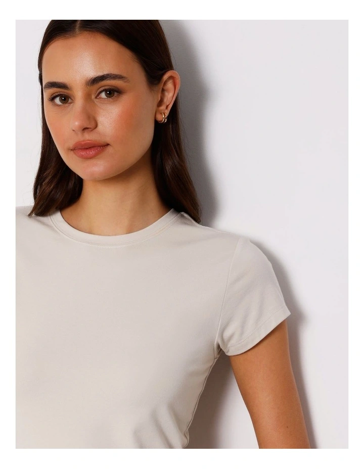 Soft Baby Tee in Beige image 3