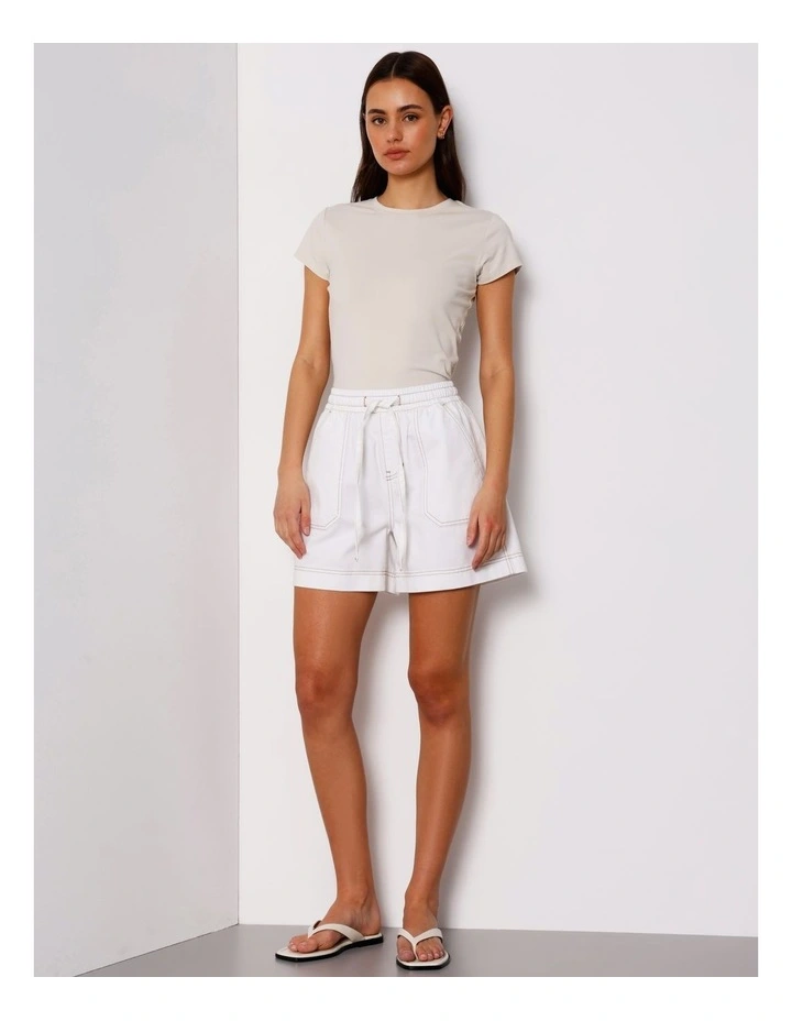 Soft Baby Tee in Beige image 4
