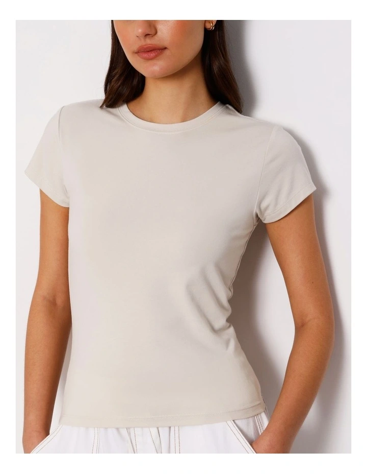 Soft Baby Tee in Beige image 5