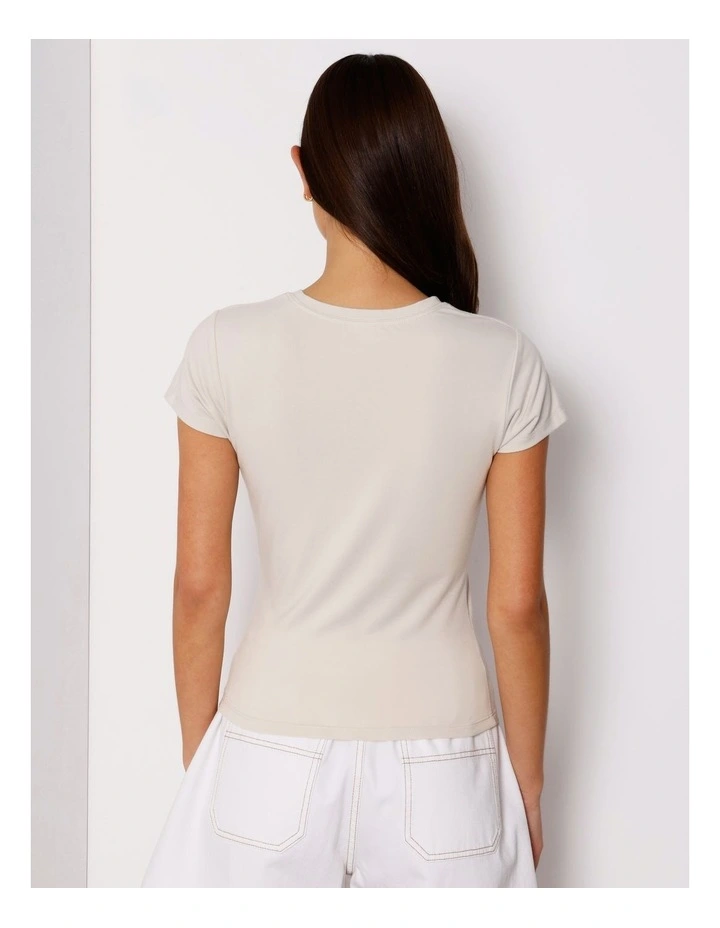 Soft Baby Tee in Beige image 6