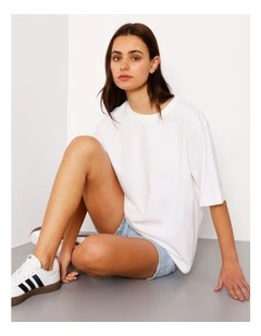 Boxy Oversized Tee in White