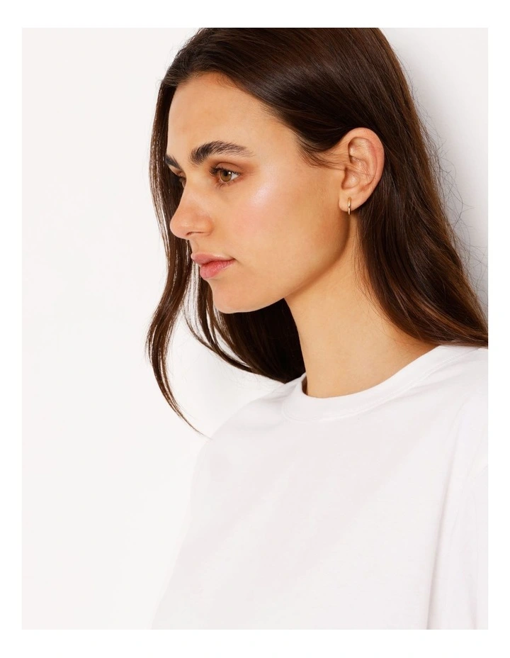 Boxy Oversized Tee in White image 5