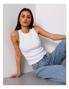 Rib Tank in White