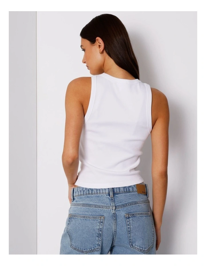 Rib Tank in White image 5