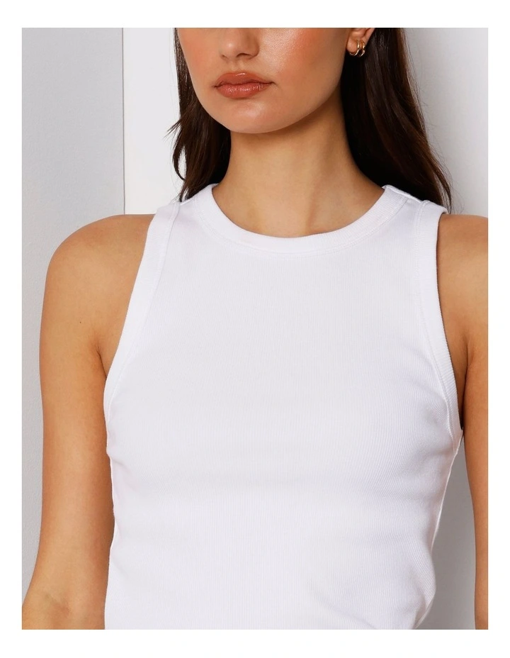 Rib Tank in White image 7