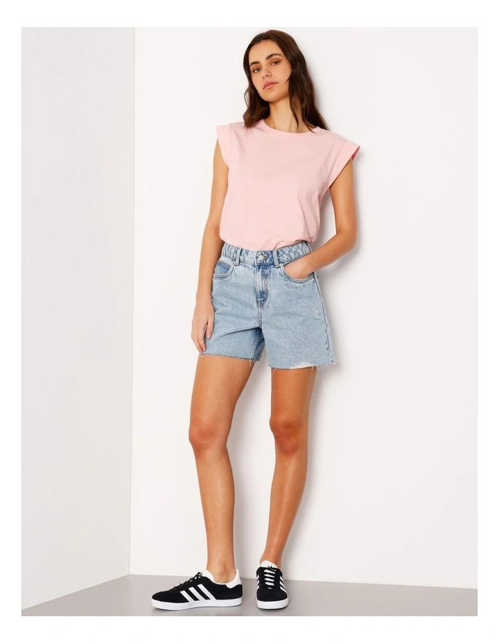 Extended Sleeve Jersey Tee in Blush image 2