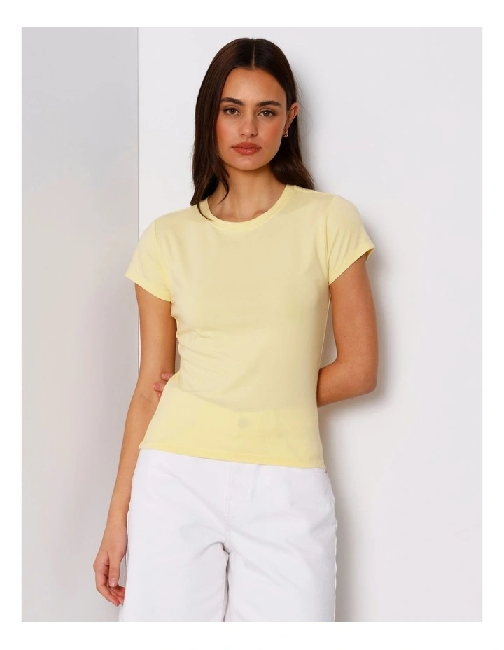 Soft Baby Tee in Light Yellow image 3