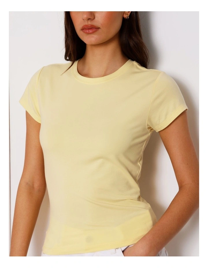 Soft Baby Tee in Light Yellow image 5