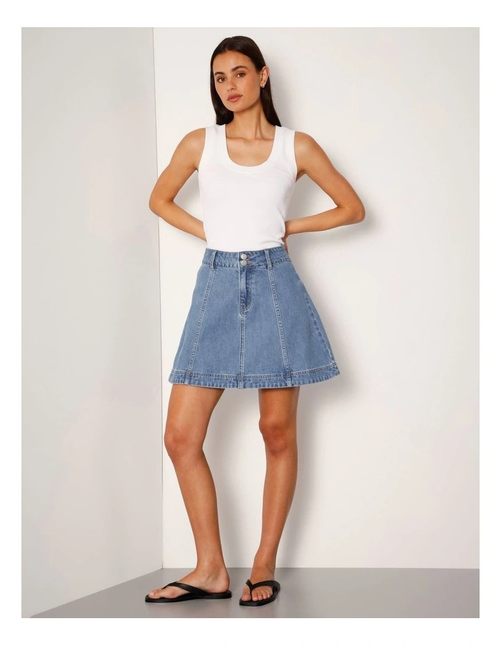 Scoop Neck Tank In White image 2