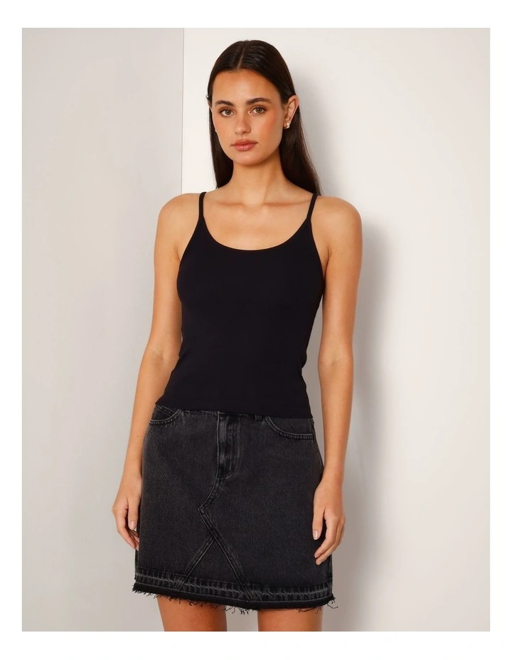 Cami Tank In Black image 2