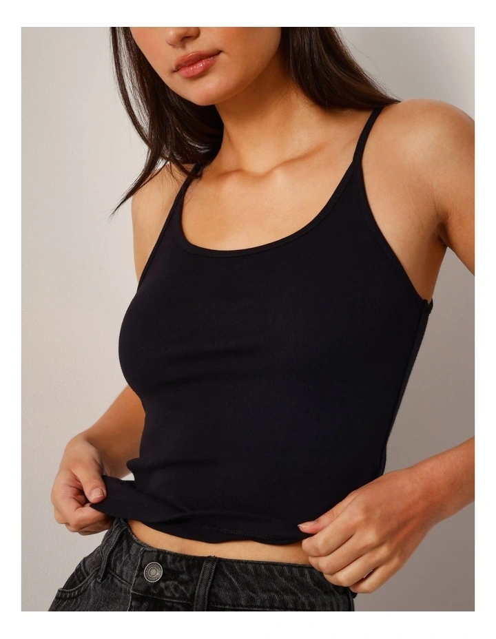 Cami Tank In Black image 4