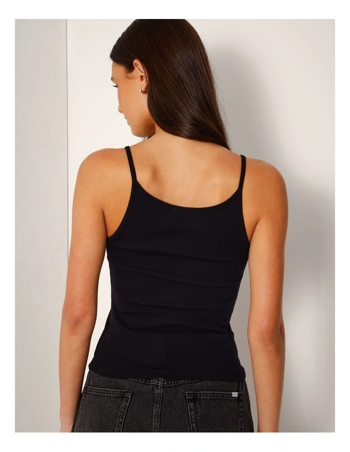 Cami Tank In Black image 5