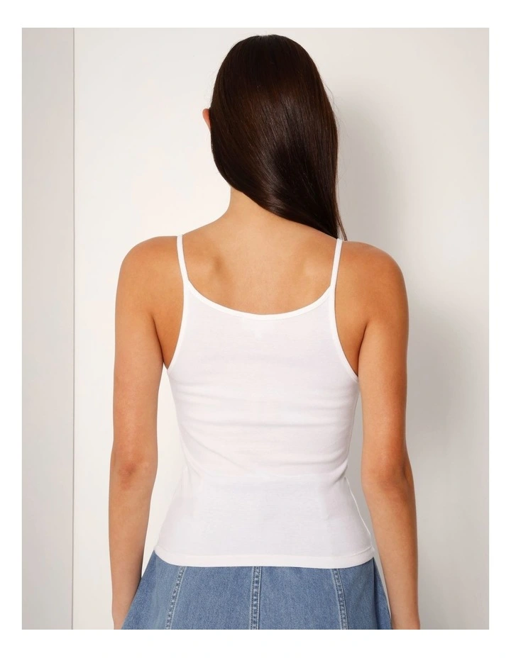 Cami Tank In Bright White image 5
