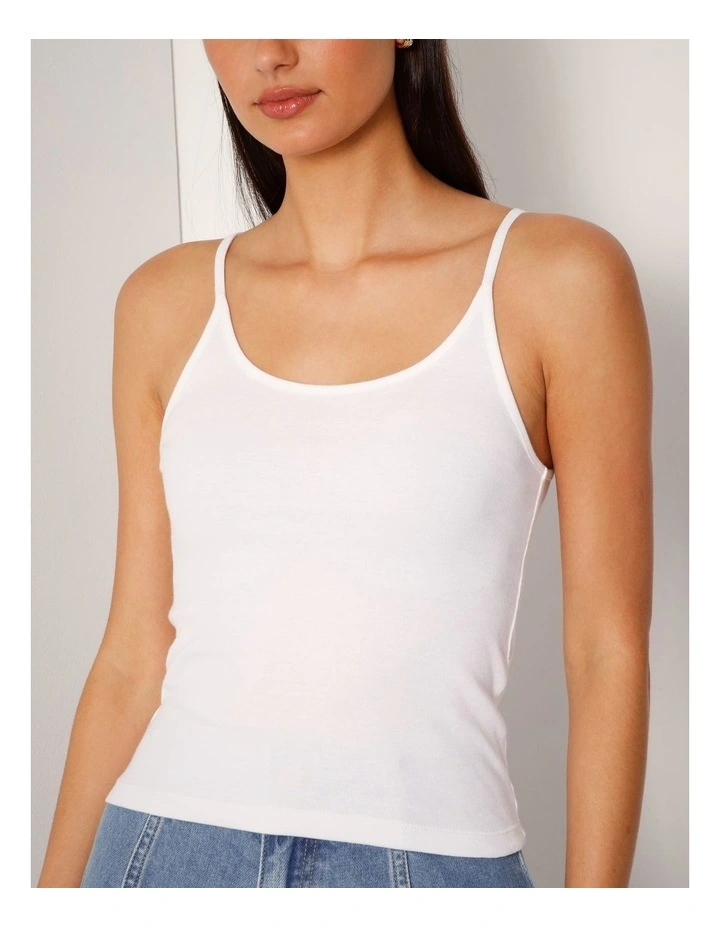 Cami Tank In Bright White image 6
