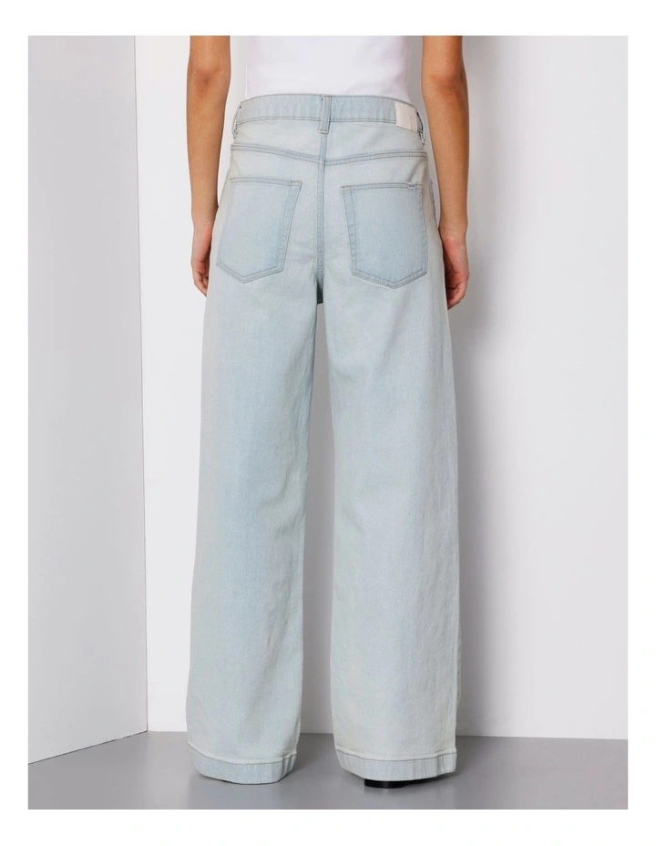 Organic Cotton Wide Leg Jean in Ice Blue image 4