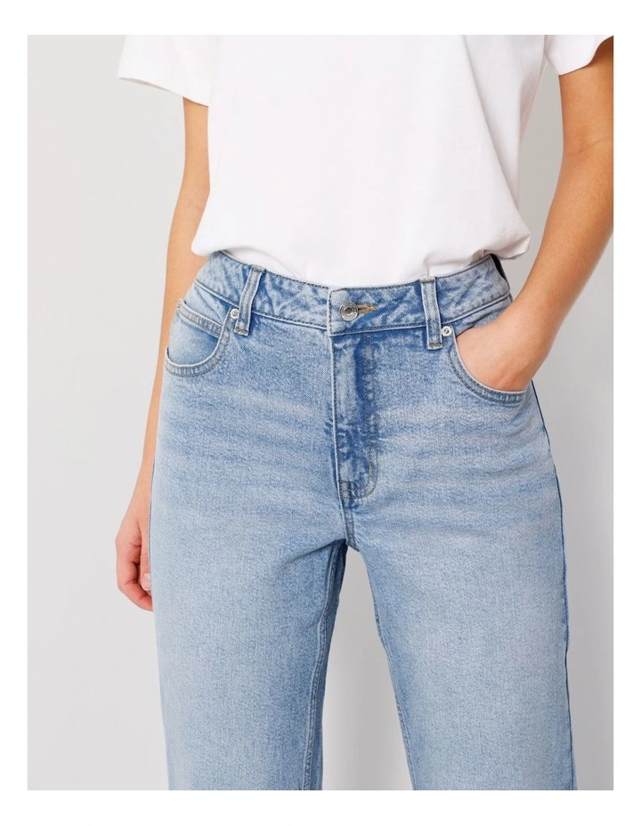 Organic Cotton Blend Straight Jean in Surf Blue image 4