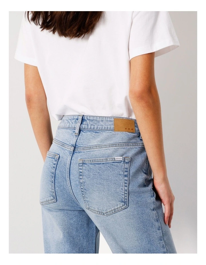 Organic Cotton Blend Straight Jean in Surf Blue image 6