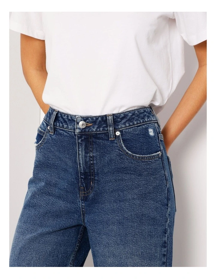 Organic Cotton Wide Leg Jean in Pure Blue image 3