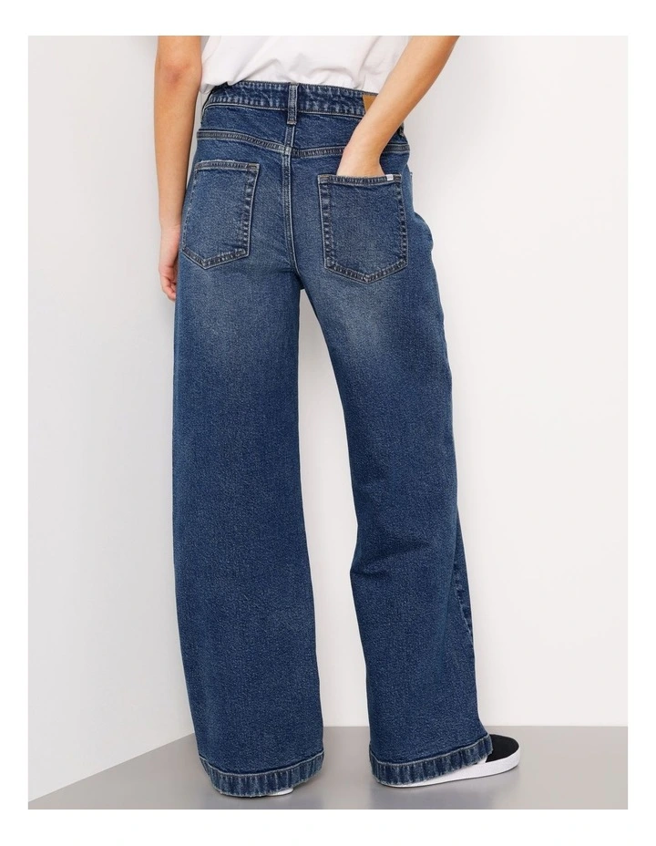 Organic Cotton Wide Leg Jean in Pure Blue image 5