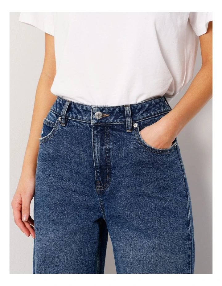Petites Organic Cotton Wide Leg Jean in Pure Blue image 2