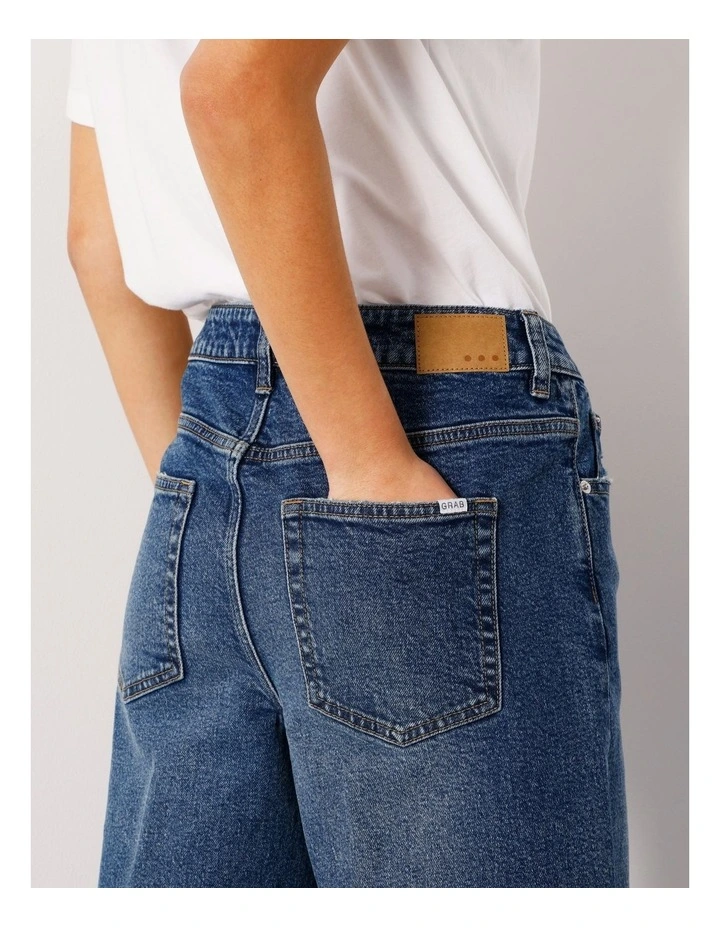 Petites Organic Cotton Wide Leg Jean in Pure Blue image 4