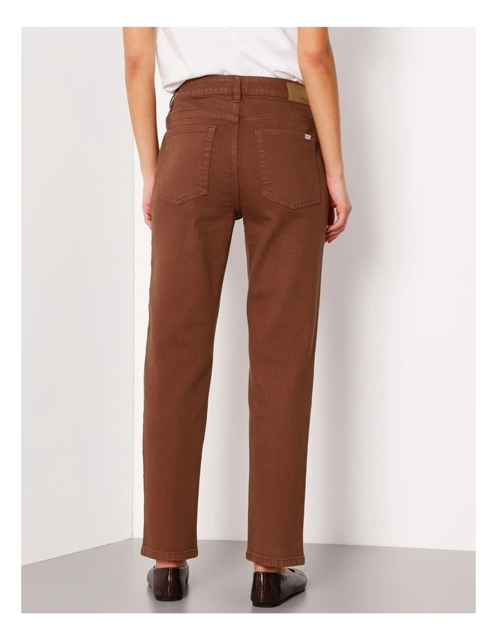 Organic Cotton Blend Straight Jean in Brown image 4
