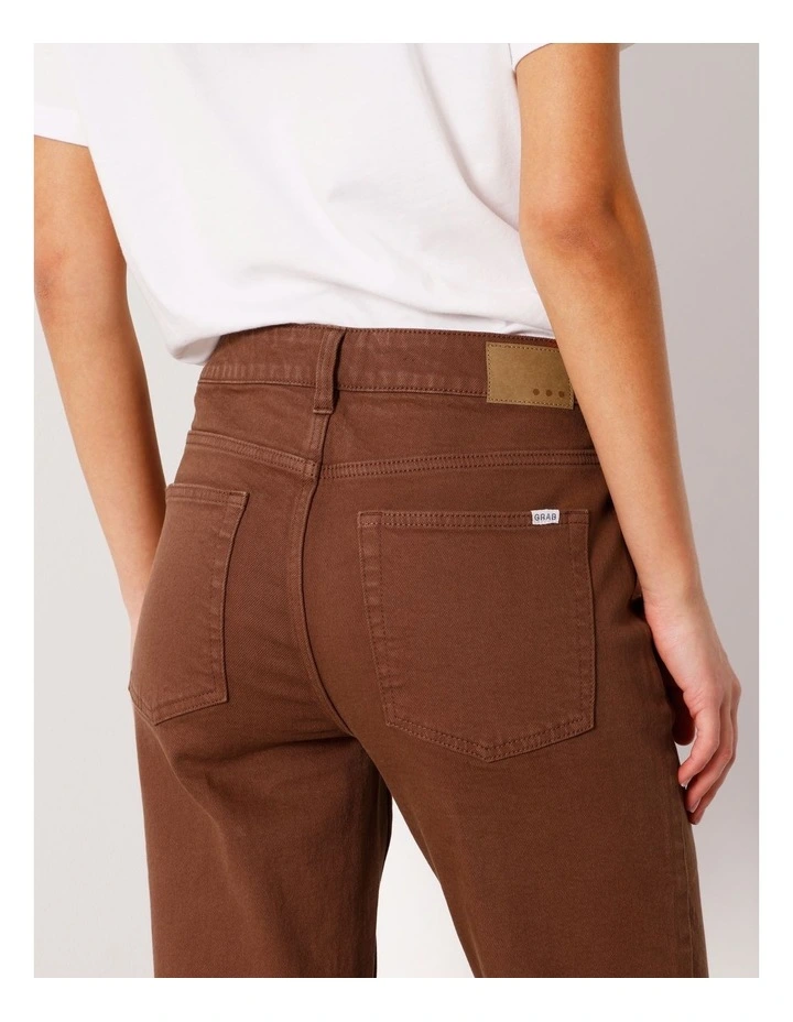 Organic Cotton Blend Straight Jean in Brown image 5